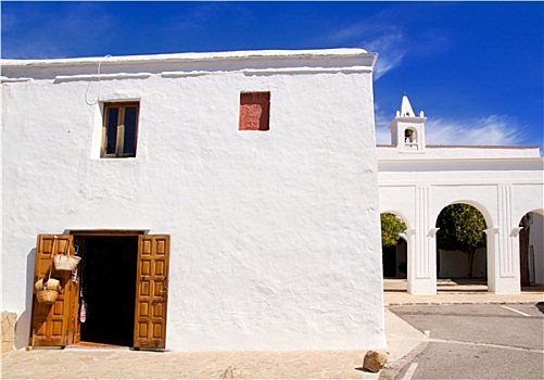 伊比萨岛,圣米格尔,白色,教堂