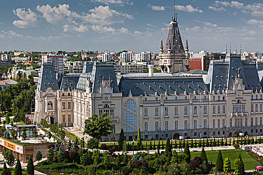 罗马尼亚,摩尔达维亚,宫殿,文化,俯视图