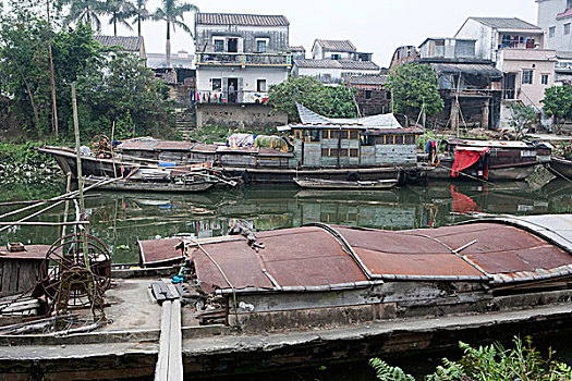 渔船,河,中国