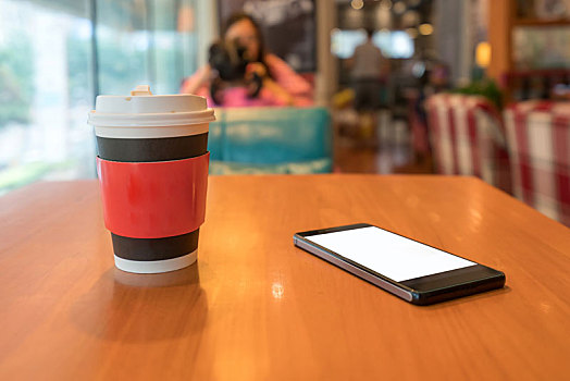手机,咖啡馆