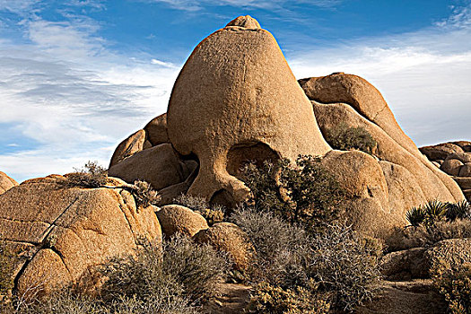 岩石构造,荒芜,约书亚树国家公园,加利福尼亚,美国