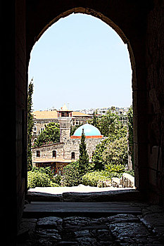 黎巴嫩比布鲁斯古遗址城堡大门