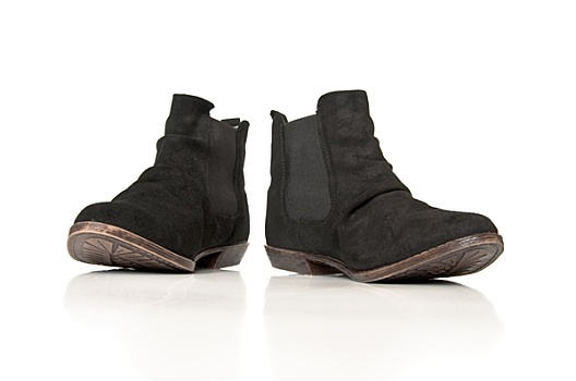 黑色,皮革,靴子