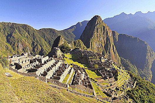 马丘比丘,印加,遗址,前哥伦布时期,场所,山脊,高处,乌鲁班巴河谷,秘鲁