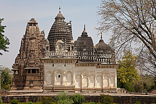 朝代,庙宇,克久拉霍,中央邦,印度,亚洲