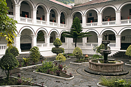 厄瓜多尔,院落,大教堂,水