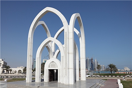 伊斯兰,纪念建筑,城市,多哈,卡塔尔