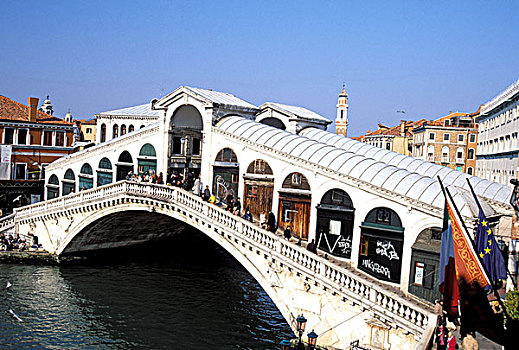 欧洲,意大利,威尼斯,雷雅托桥,大运河
