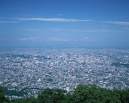 札幌,城镇风光,山