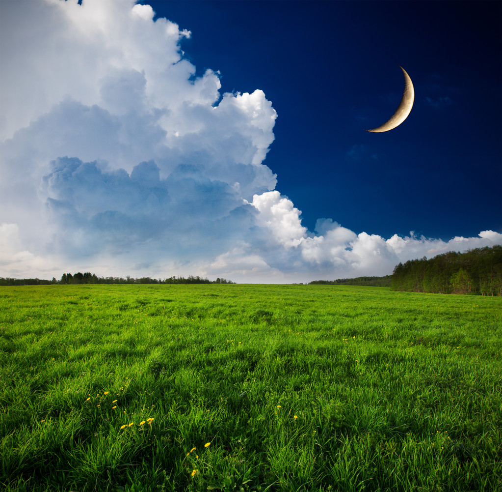 草原最美的月亮图片图片
