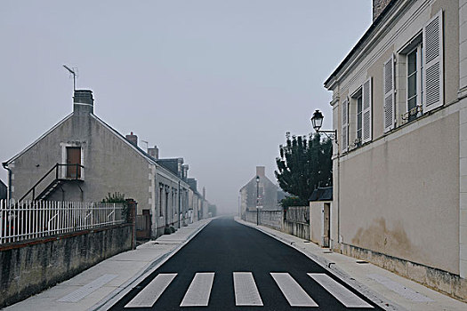 空路,乡村,模糊,早晨,卢瓦尔河谷,法国