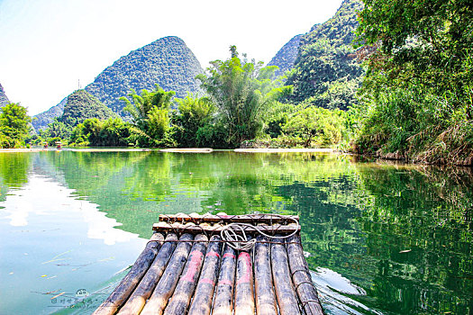 遇龙河,竹筏,漂流,不可错过,桂林山水