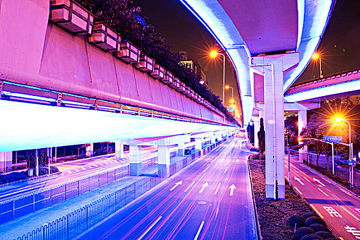 光亮,交通,高速公路,现代,城市
