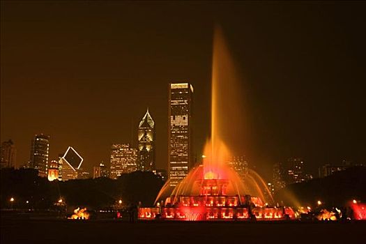 喷水池,芝加哥,伊利诺斯,美国