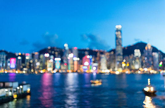模糊,风景,香港,夜晚