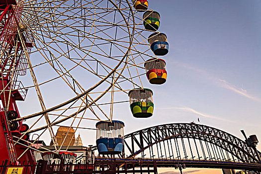 摩天轮,公园,海港大桥,悉尼