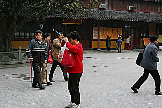 信徒,庙宇,上海