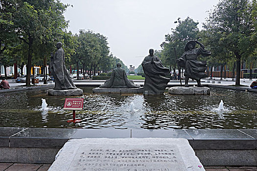 西安大雁塔景区文化广场景观