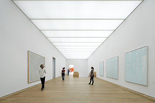 博物馆,慕尼黑,德国,2009年,内景,展示,人,注视,绘画,鲜明,画廊,留白