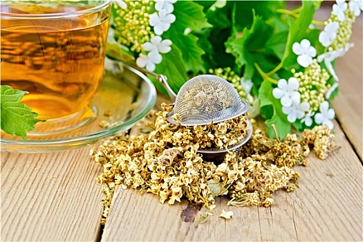 茶,花,荚莲属植物,玻璃杯,过滤器,木板