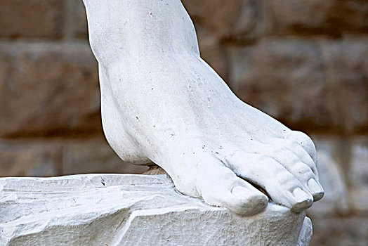 大卫像,米开朗基罗,16世纪,市政广场,佛罗伦萨,世界遗产,托斯卡纳,意大利,欧洲