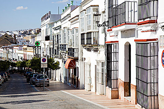 安达卢西亚,西班牙,白色,建筑,街道
