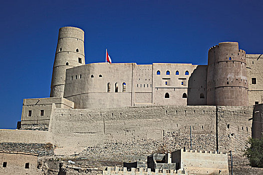堡垒,17世纪,世界遗产,巴赫拉,阿曼,阿拉伯半岛,中东,亚洲