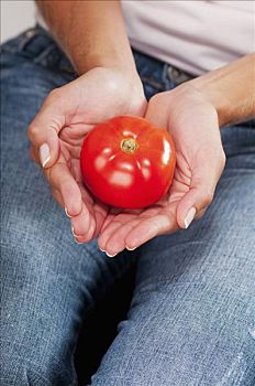 西红柿,女人,手