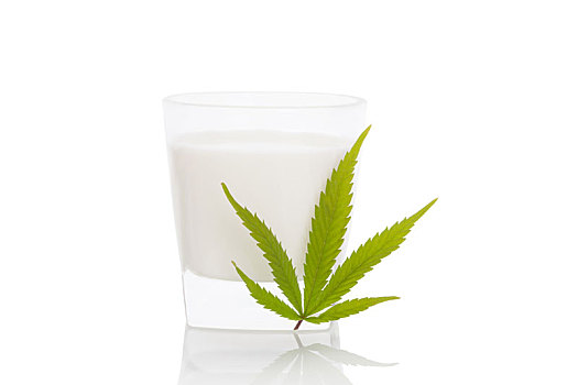 大麻,牛奶,玻璃