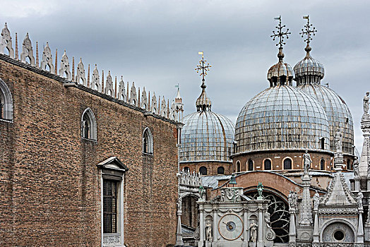 威尼斯,宫殿,风景,大教堂