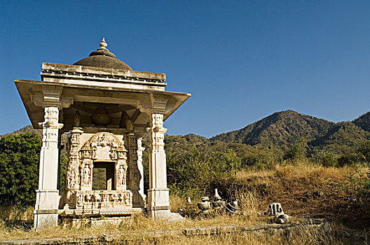 庙宇,山,拉纳普尔,巴利,地区,乌代浦尔,拉贾斯坦邦,印度
