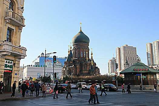 2014年10月20日哈尔滨城市建设夜景