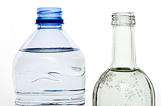 水,瓶子,玻璃,聚氯乙烯