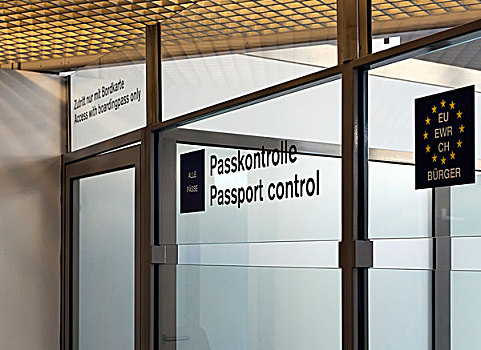 护照,控制,区域,机场