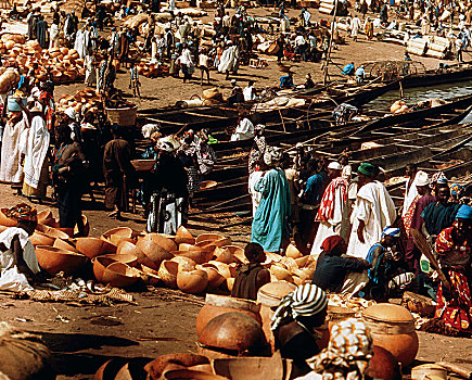 类葫芦果,销售,旁侧,尼日尔河,莫普提,一个,交易