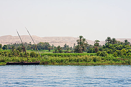 三桅帆船,尼罗河,河,阿斯旺,埃斯那,埃及
