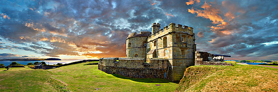 城堡,装置,堡垒,建造,亨利三世,靠近,法尔茅斯,康沃尔,英格兰,英国,欧洲