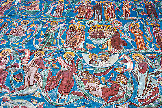 基督教,壁画,寺院,世界遗产,布科维纳,罗马尼亚,欧洲