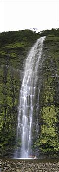 瀑布,南方,局部,哈莱亚卡拉国家公园,结束,小路,东海岸,毛伊岛,夏威夷,美国