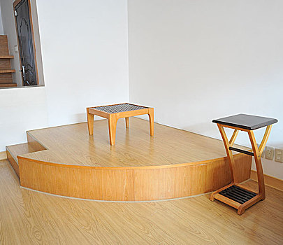 现代,小,木桌子,角