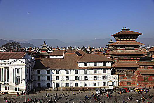 尼泊尔,加德满都,老,皇宫,塔