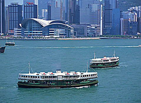 星,渡轮,香港