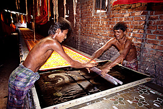 工人,布,孟加拉