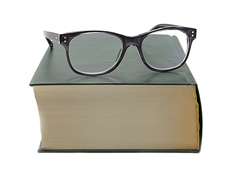 眼镜,卧,书本