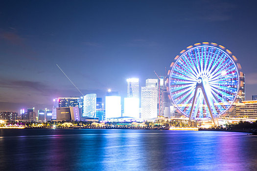 广东省深圳市前海片区夜景