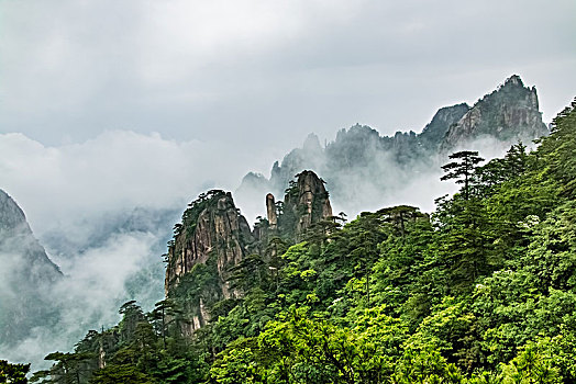 安徽省黄山市黄山风景区北海大峡谷自然景观