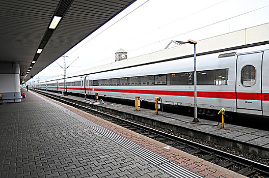 ice列车,列车,离开,巴塞尔,火车站,铁路,车站,瑞士,欧洲