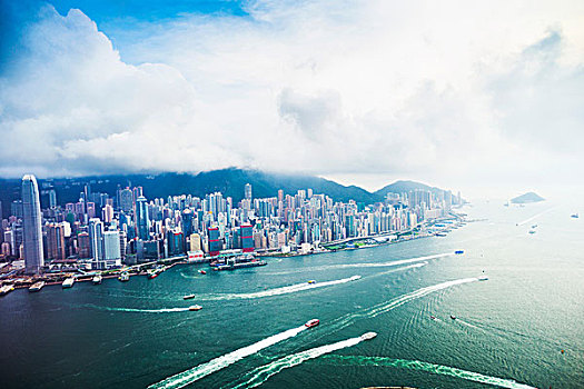 香港岛,天际线,香港,中国