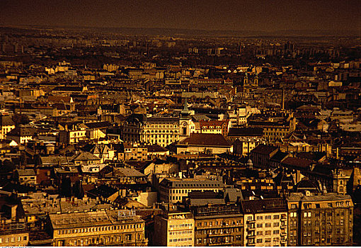 俯视,城市,布达佩斯,匈牙利