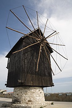 风车,内塞巴尔,省,黑海,保加利亚